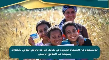 للاستعلام عن الأسماء الجديدة في تكافل وكرامة بالرقم القومي بخطوات بسيطة عبر الموقع الرسمي